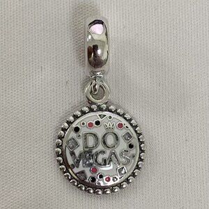 Pandora Las Vegas "DO VEGAS" Dangle Charm Pendant, S925 Silver Bracelets